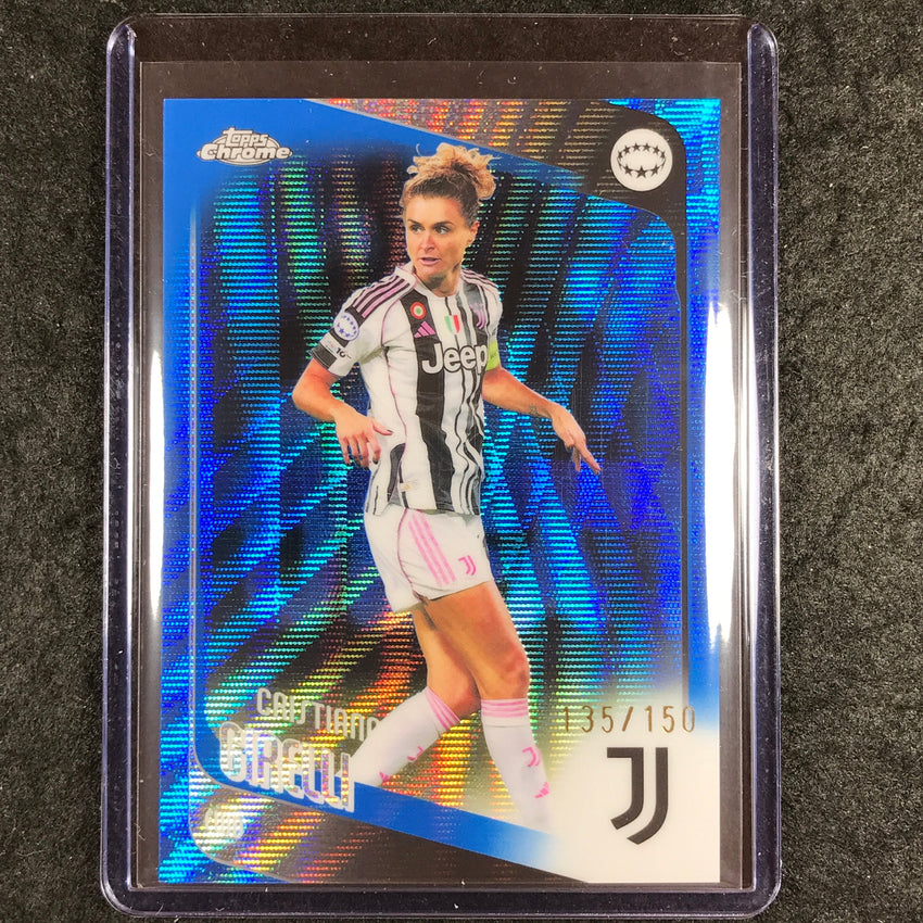 2025-26 Topps Chrome UEFA Women's UCL CRISTIANA GIRELLI Blue Wave 135/150 #60