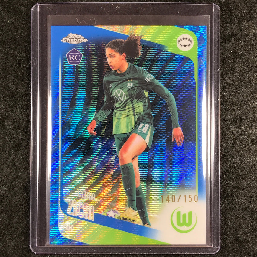 2025-26 Topps Chrome UEFA Women's UCL CORA ZICAI Rookie Blue Wave 140/150 #64