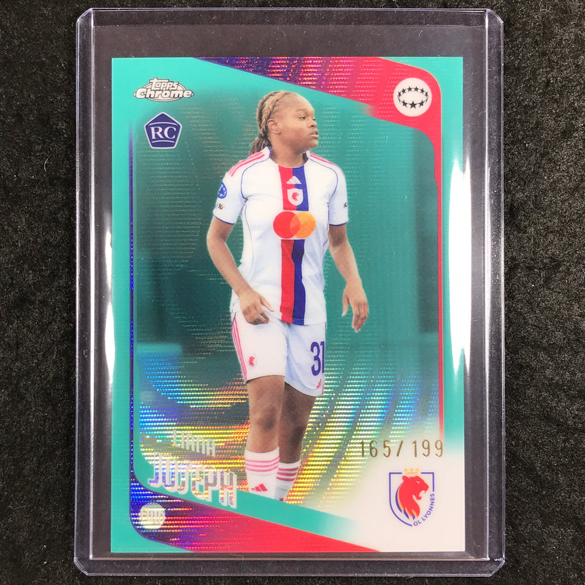 2025-26 Topps Chrome UEFA Women's UCL LIANA JOSEPH Rookie Aqua Wave 165/199 #53