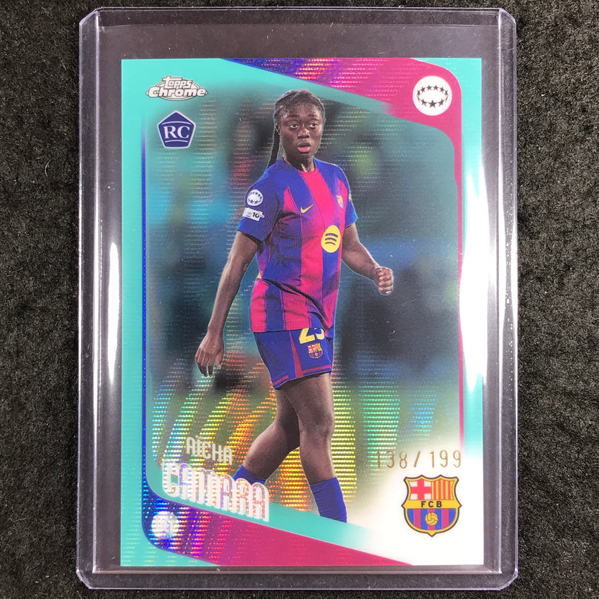 2025-26 Topps Chrome UEFA Women's UCL AICHA CAMARA Rookie Aqua Wave 138/199 #69