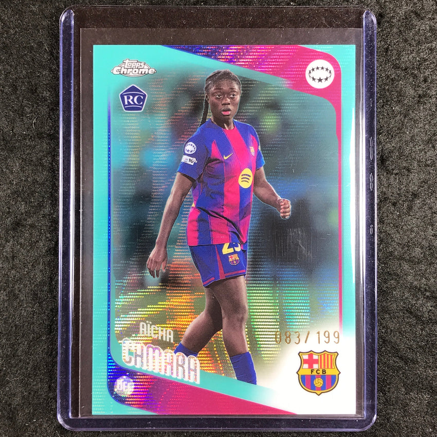 2025-26 Topps Chrome UEFA Women's UCL AICHA CAMARA Rookie Aqua Wave 83/199 #69