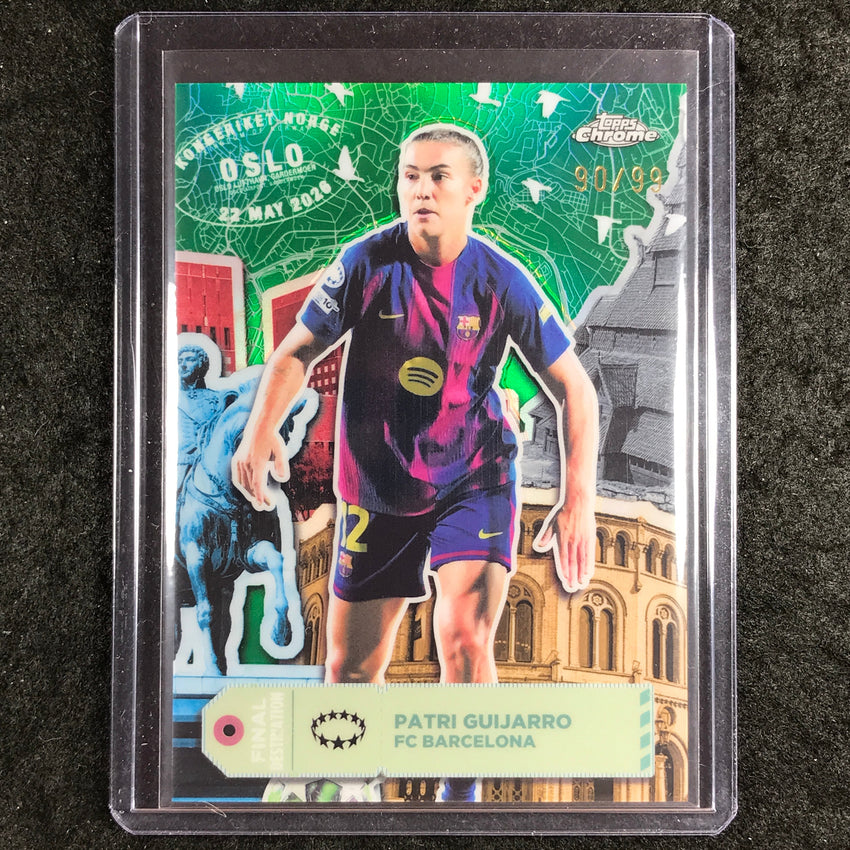 2025-26 Topps Chrome UEFA Women's PATRI GUIJARRO Finals Destination Green 90/99