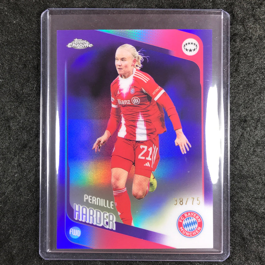 2025-26 Topps Chrome UEFA Women's UCL PERNILLE HARDER Purple 38/75 #45