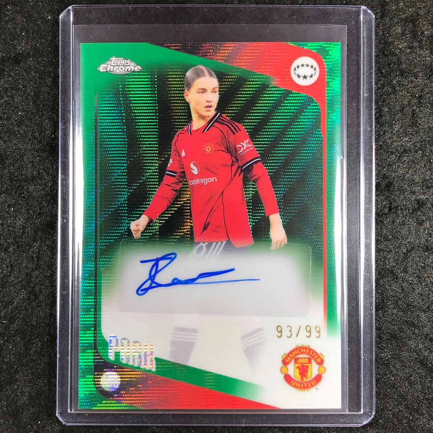 2025-26 Topps Chrome UEFA Women's UCL JESS PARK Chrome Auto Green Wave 93/99