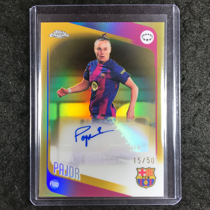 2025-26 Topps Chrome UEFA Women's UCL EWA PAJOR Chrome Auto Gold 15/50