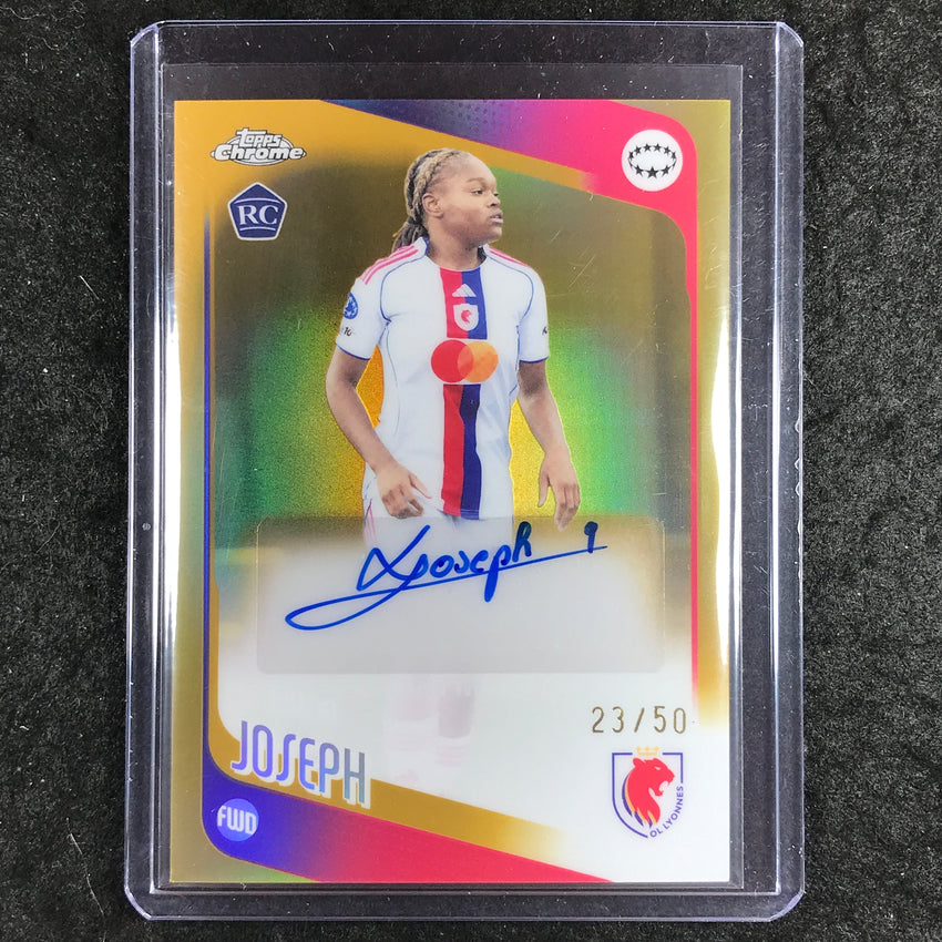 2025-26 Topps Chrome UEFA Women's UCL LIANA JOSEPH Chrome Rookie Auto Gold 23/50