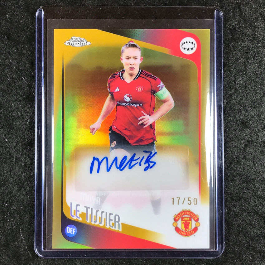 2025-26 Topps Chrome UEFA Women's UCL MAYA LE TISSIER Chrome Auto Gold 17/50