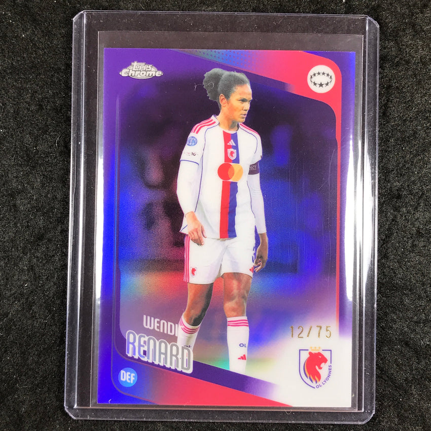 2025-26 Topps Chrome UEFA Women's UCL WENDIE RENARD Purple 12/75 #54