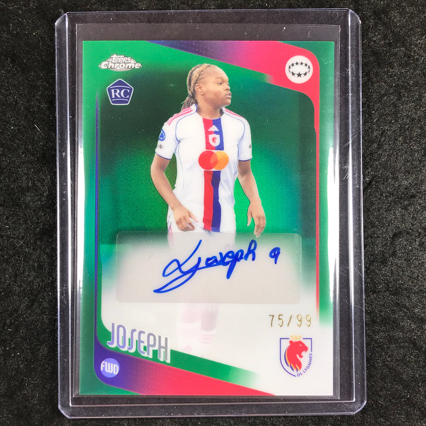 2025-26 Topps Chrome UEFA Women's LIANA JOSEPH Chrome Rookie Auto Green 75/99