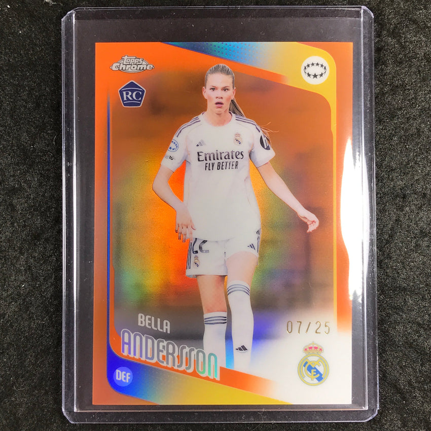 2025-26 Topps Chrome UEFA Women's UCL BELLA ANDERSSON Rookie Orange 7/25 #38