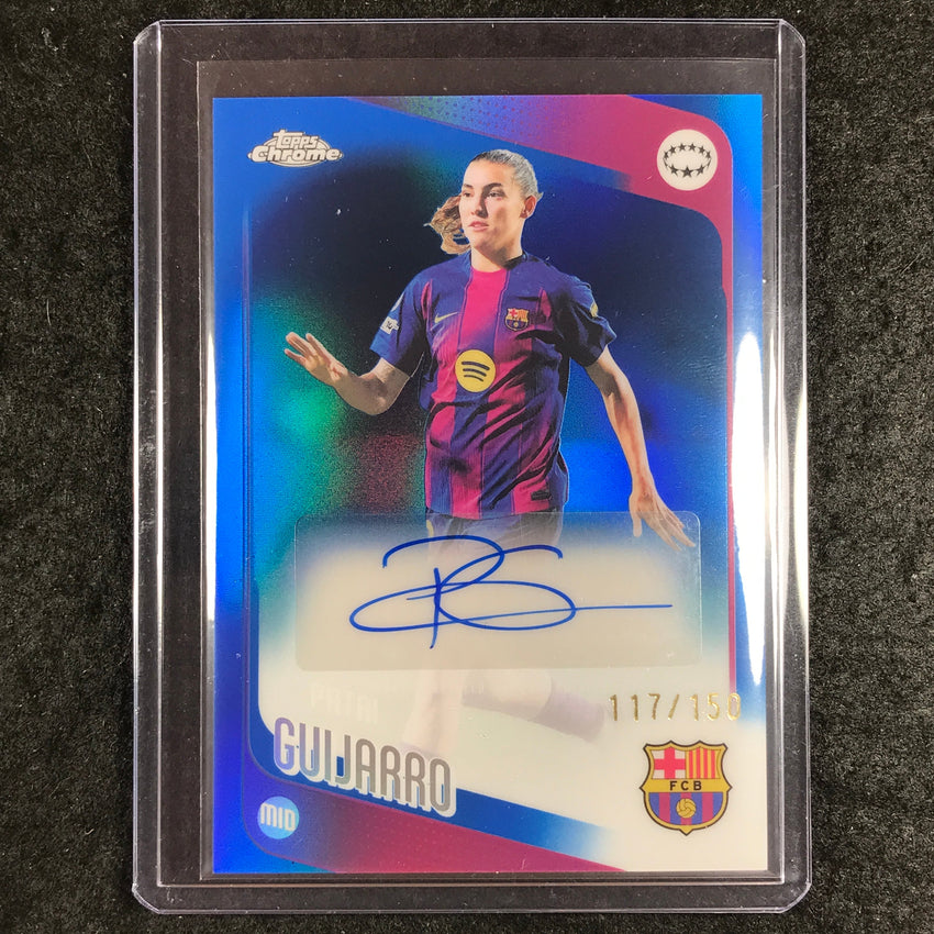 2025-26 Topps Chrome UEFA Women's UCL PATRI GUIJARRO Chrome Auto Blue 117/150