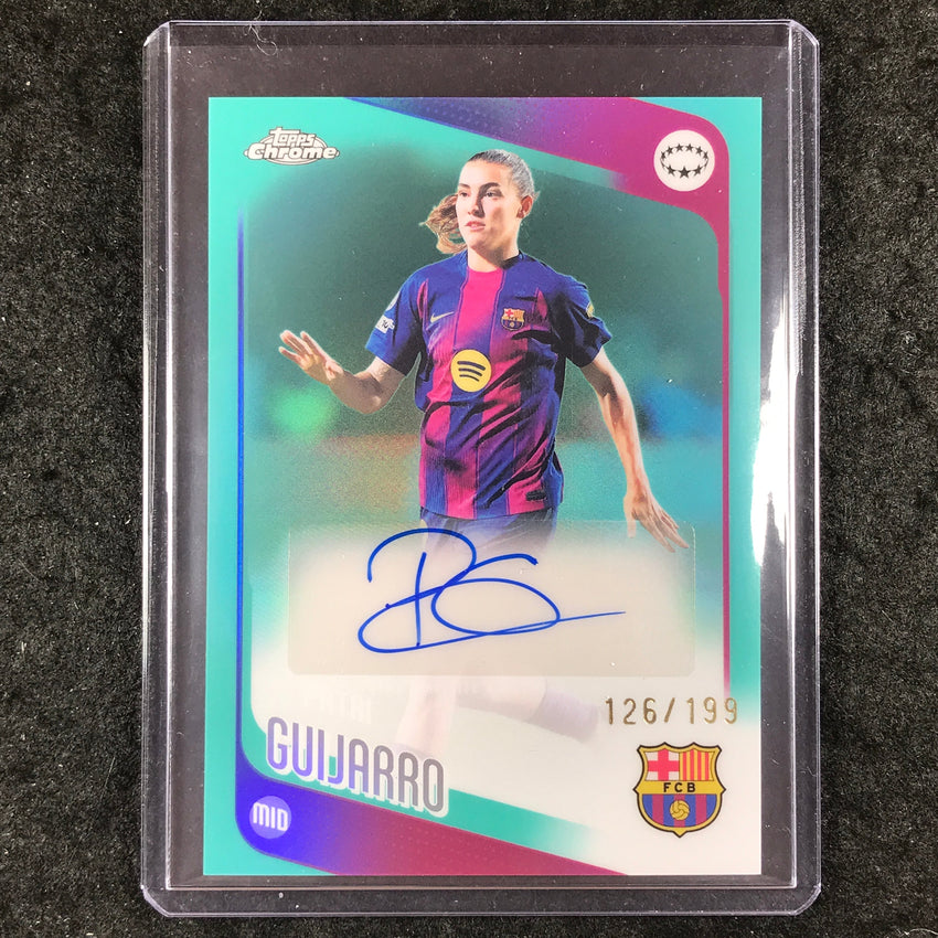 2025-26 Topps Chrome UEFA Women's UCL PATRI GUIJARRO Chrome Auto Aqua 126/199