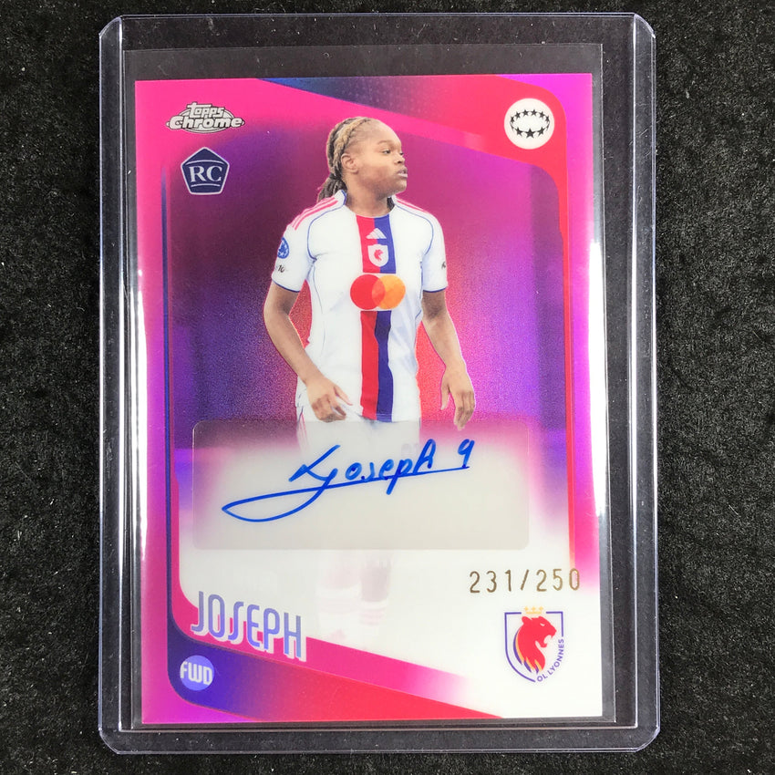 2025-26 Topps Chrome UEFA Women's LIANA JOSEPH Chrome Rookie Auto Pink 231/250