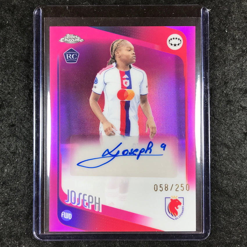 2025-26 Topps Chrome UEFA Women's LIANA JOSEPH Chrome Rookie Auto Pink 58/250