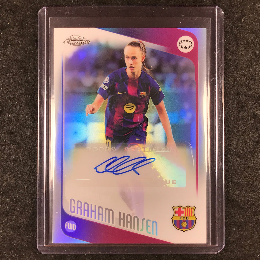 2025-26 Topps Chrome UEFA Women's CAROLINE GRAHAM HANSEN Auto Refractor #CA-CGH