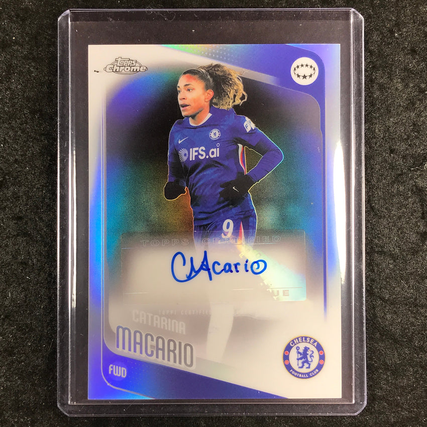 2025-26 Topps Chrome UEFA Women's CATARINA MACARIO Chrome Auto Refractor #CA-CM