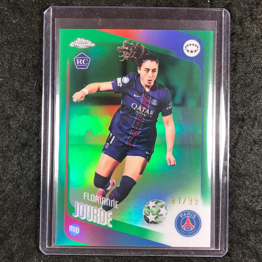 2025-26 Topps Chrome UEFA Women's UCL FLORIANNE JOURDE Rookie Green 81/99 #7