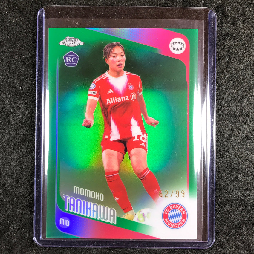 2025-26 Topps Chrome UEFA Women's UCL MOMOKO TANIKAWA Rookie Green 62/99 #13