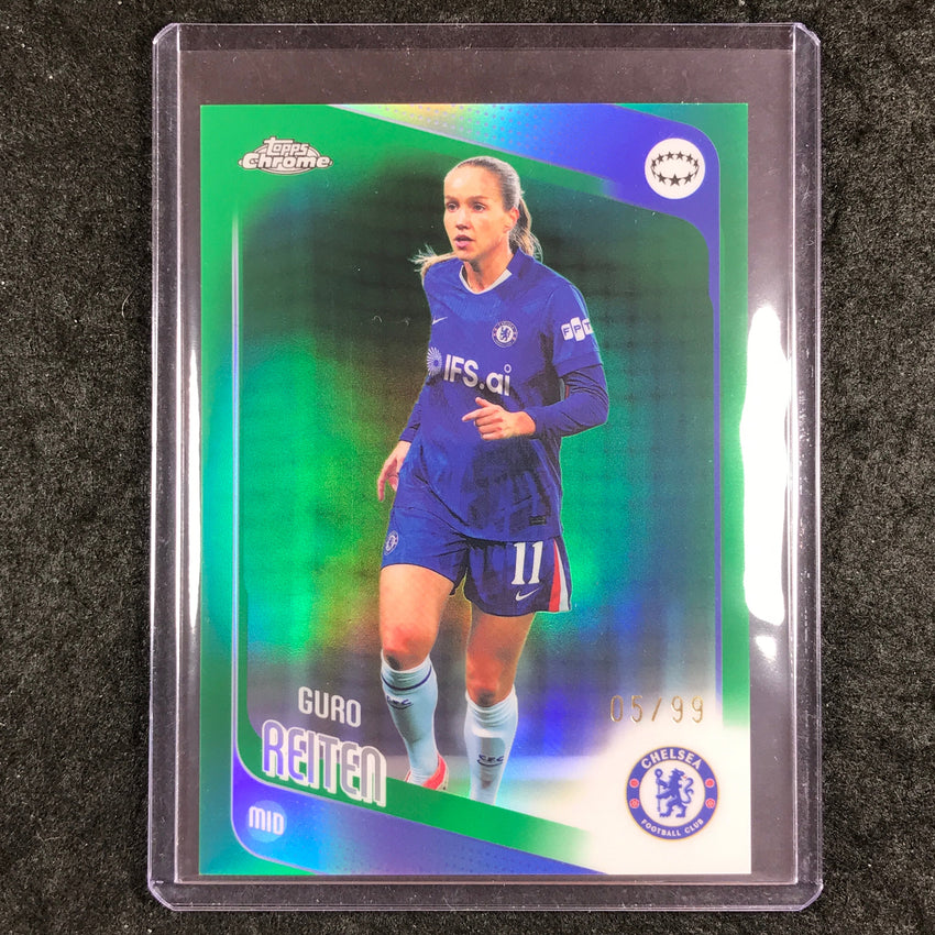 2025-26 Topps Chrome UEFA Women's UCL GURO REITEN Green 5/99 #24