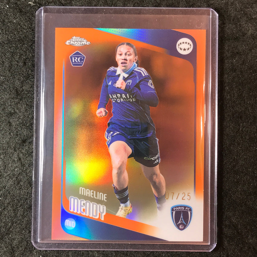 2025-26 Topps Chrome UEFA Women's UCL MEAELINE MENDY Rookie Orange 7/25 #52
