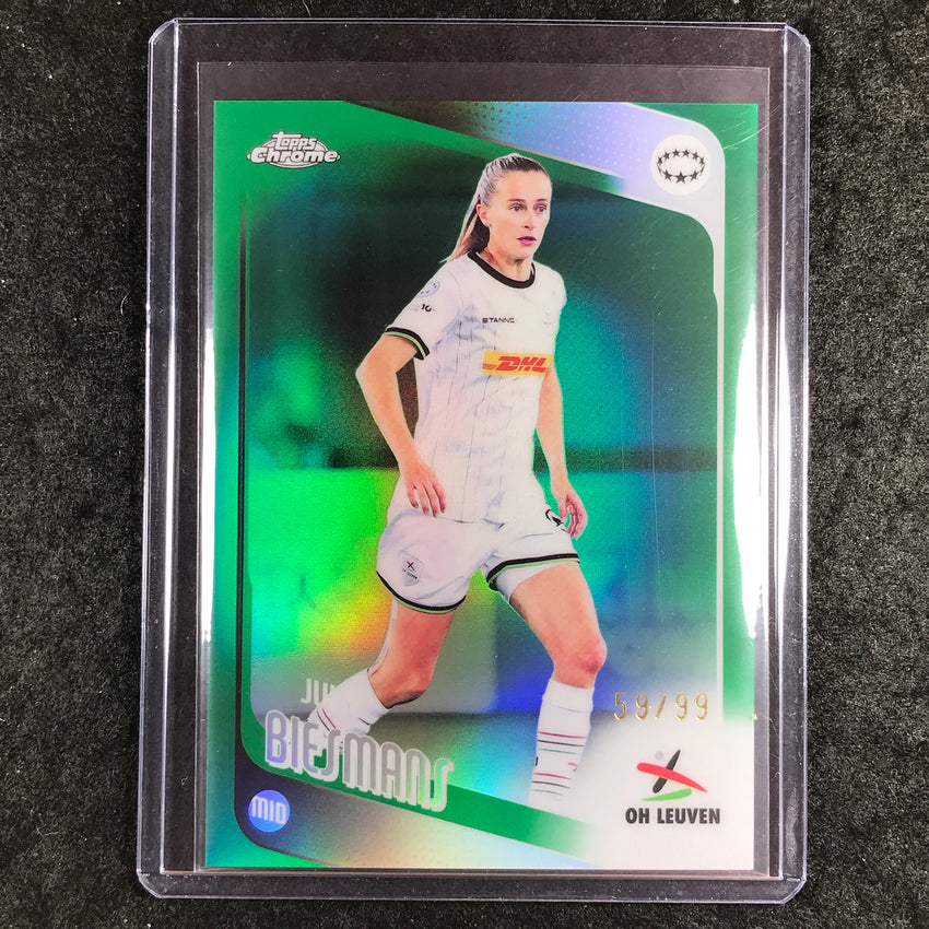 2025-26 Topps Chrome UEFA Women's UCL JULIE BIESMANS Green 59/99 #50