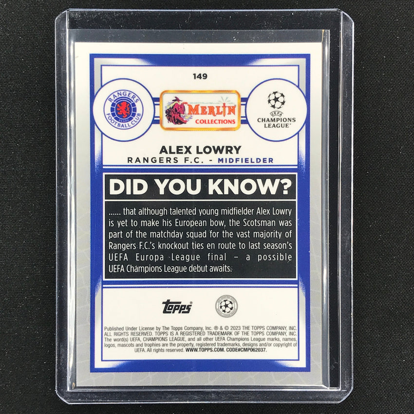 2022-23 Merlin Chrome Uefa Alex Lowry Rookie Red Wave 5/5