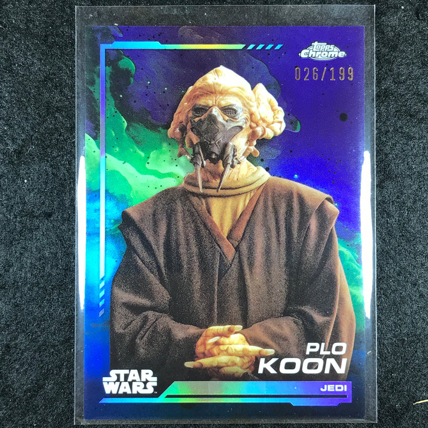 2024 Topps Chrome Star Wars PLO KOON Base Kamino Aqua 26/199 #147