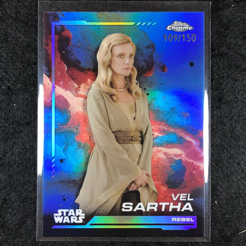 2024 Topps Chrome Star Wars VEL SARTHA Base Skywalker Blue 109/150 #15