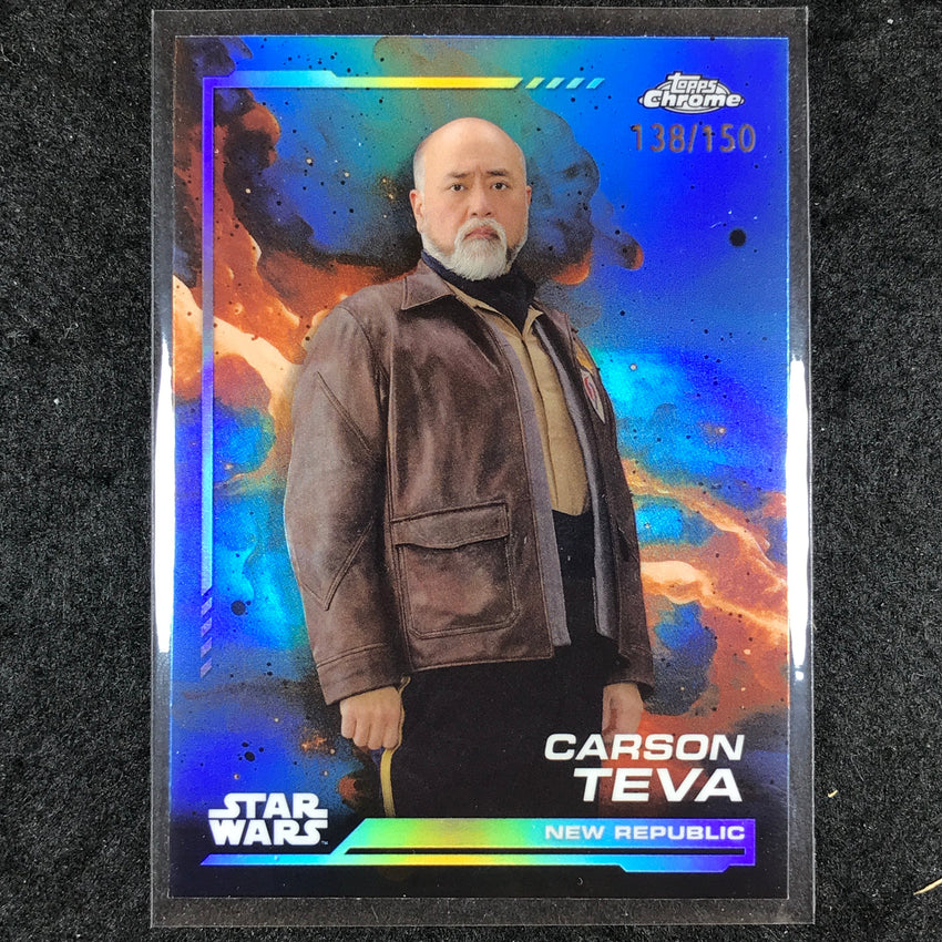 2024 Topps Chrome Star Wars CARSON TEVA Base Skywalker Blue 138/150 #36