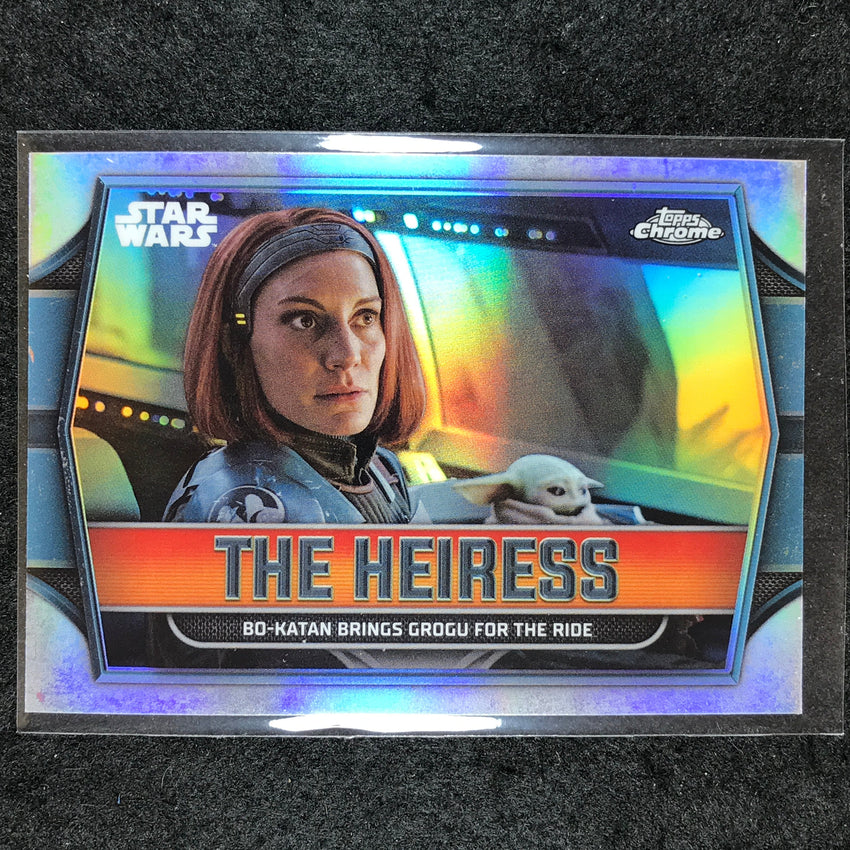 2024 Topps Chrome Star Wars BO-KATAN BRINGS GROGU FOR THE RIDE The Heiress #10