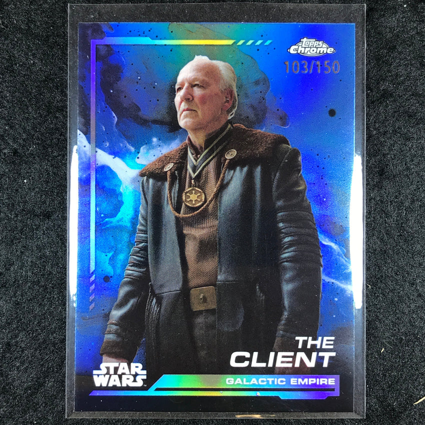 2024 Topps Chrome Star Wars THE CLIENT Base Skywalker Blue 103/150 #44