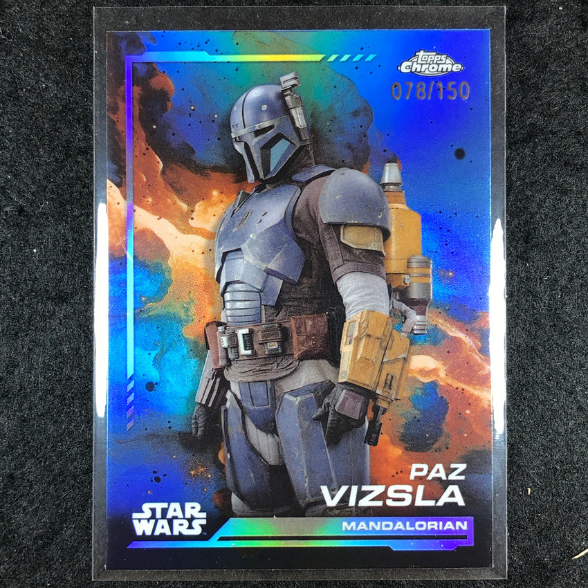 2024 Topps Chrome Star Wars PAZ VIZLA Base Skywalker Blue 78/150 #49