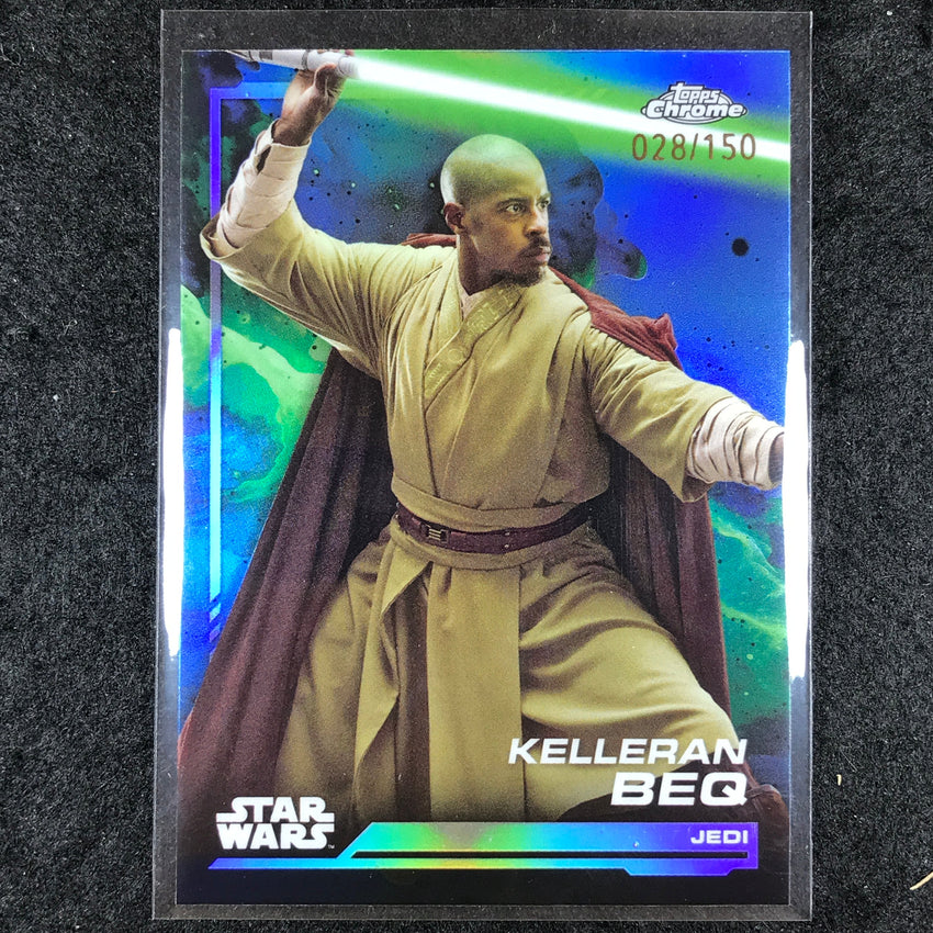 2024 Topps Chrome Star Wars KELLERAN BEQ Base Skywalker Blue 28/150 #56