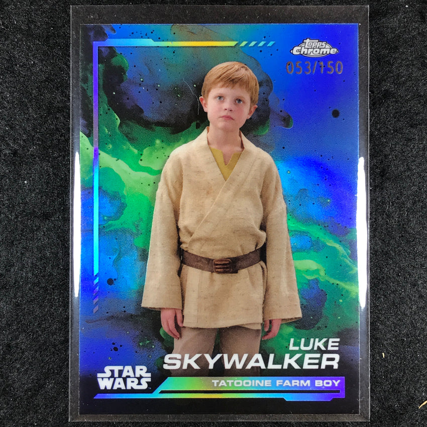2024 Topps Chrome Star Wars LUKE SKYWALKER Base Skywalker Blue 53/150 #70