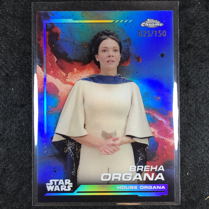 2024 Topps Chrome Star Wars BREHA ORGANA Base Skywalker Blue 25/150 #73