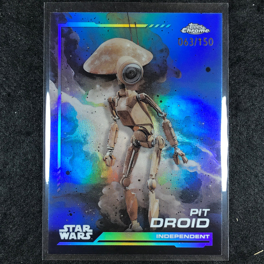2024 Topps Chrome Star Wars PIT DROID Base Skywalker Blue 63/150 #87
