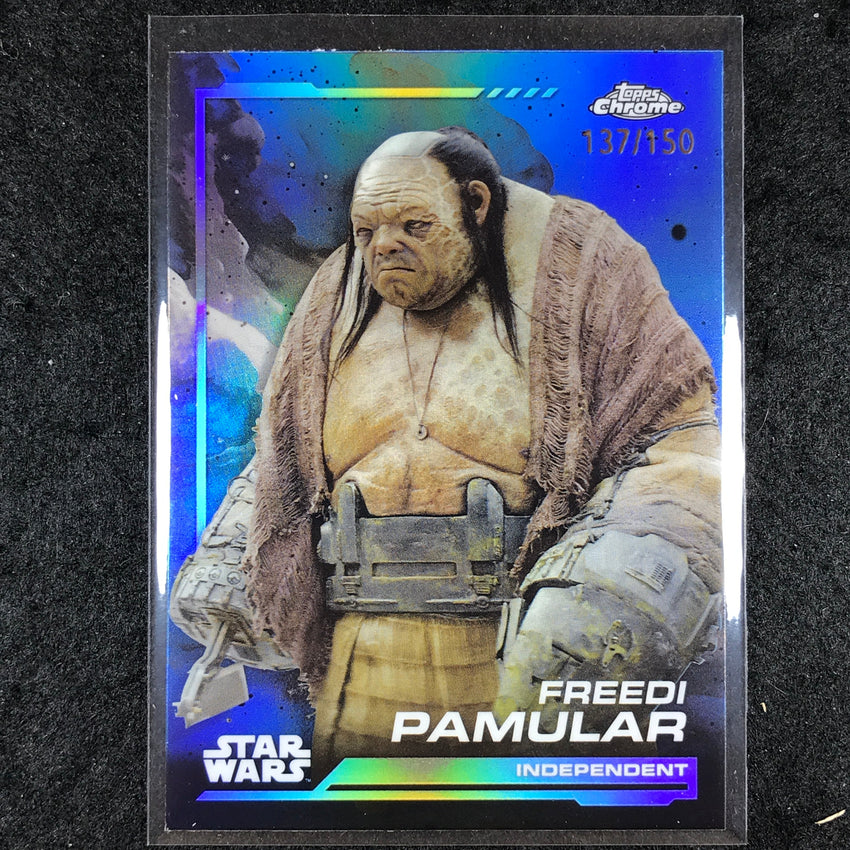 2024 Topps Chrome Star Wars FREEDI PAMULAR Base Skywalker Blue 137/150 #90