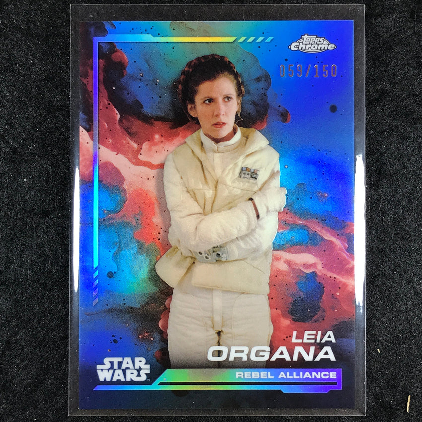 2024 Topps Chrome Star Wars LEIA ORGANA Base Skywalker Blue 59/150 #103