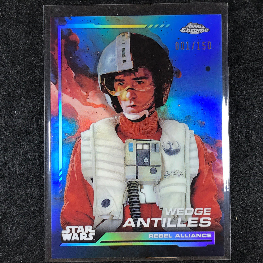 2024 Topps Chrome Star Wars WEDGE ANTILLES Base Skywalker Blue 1/150 #105