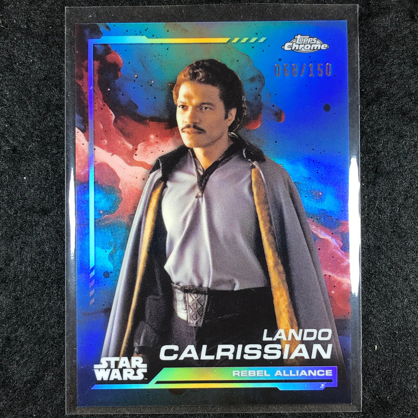 2024 Topps Chrome Star Wars LANDO CALRISSIAN Base Skywalker Blue 68/150 #106