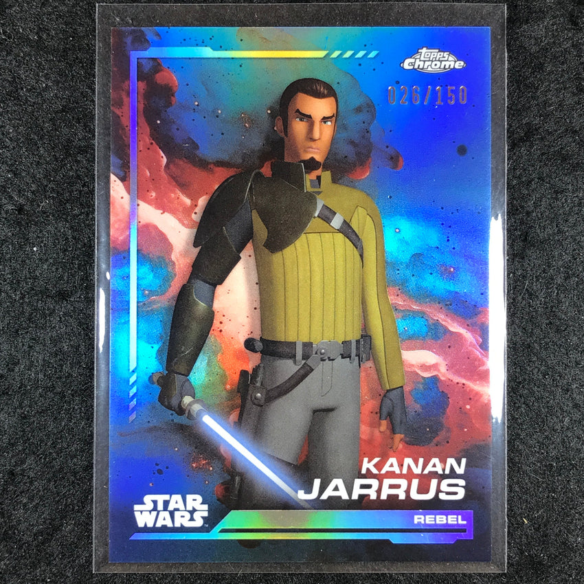 2024 Topps Chrome Star Wars KANAN JARRUS Base Skywalker Blue 26/150 #124