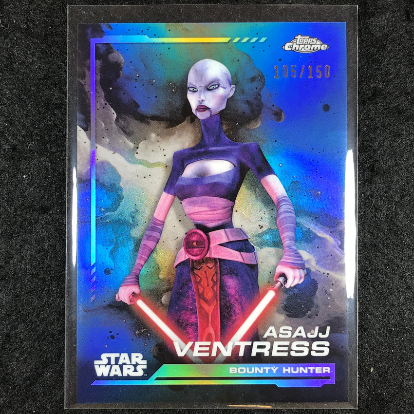 2024 Topps Chrome Star Wars ASAJJ VENTRESS Base Skywalker Blue 105/150 #136