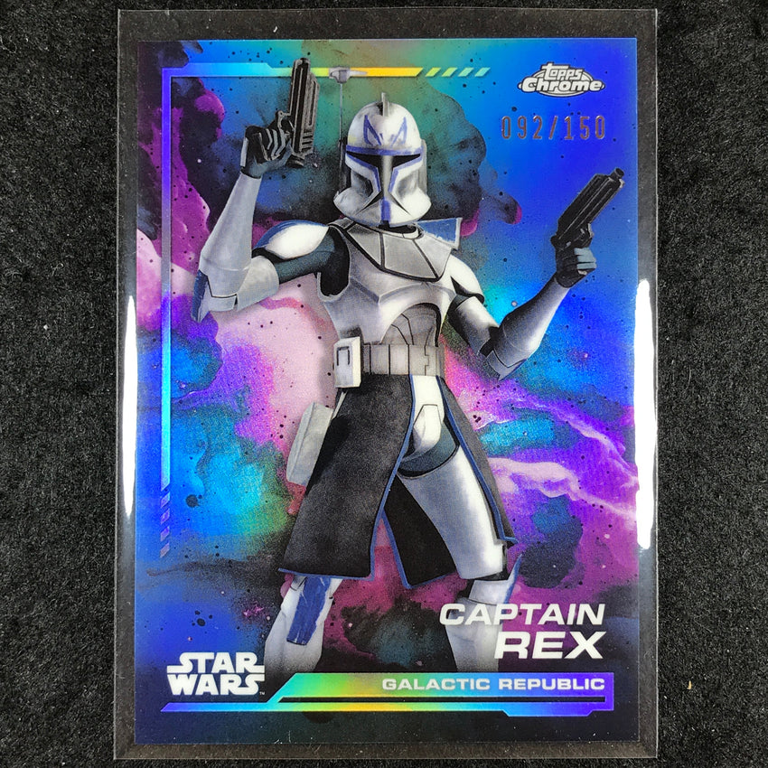 2024 Topps Chrome Star Wars CAPTAIN REX Base Skywalker Blue 92/150 #137