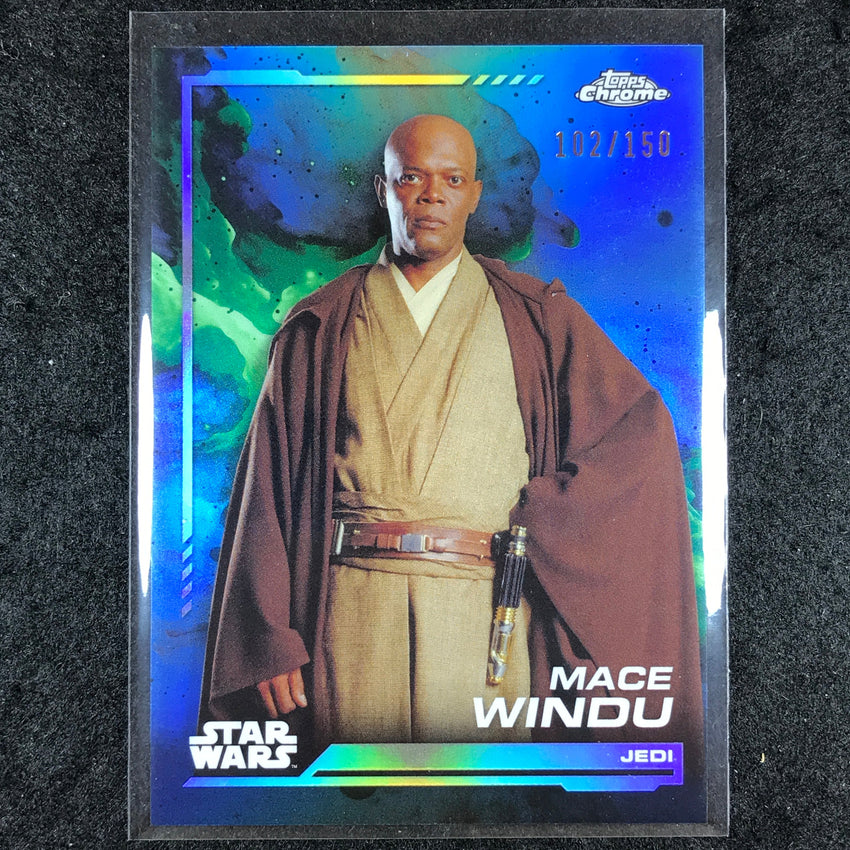 2024 Topps Chrome Star Wars MACE WINDU Base Skywalker Blue 102/150 #138