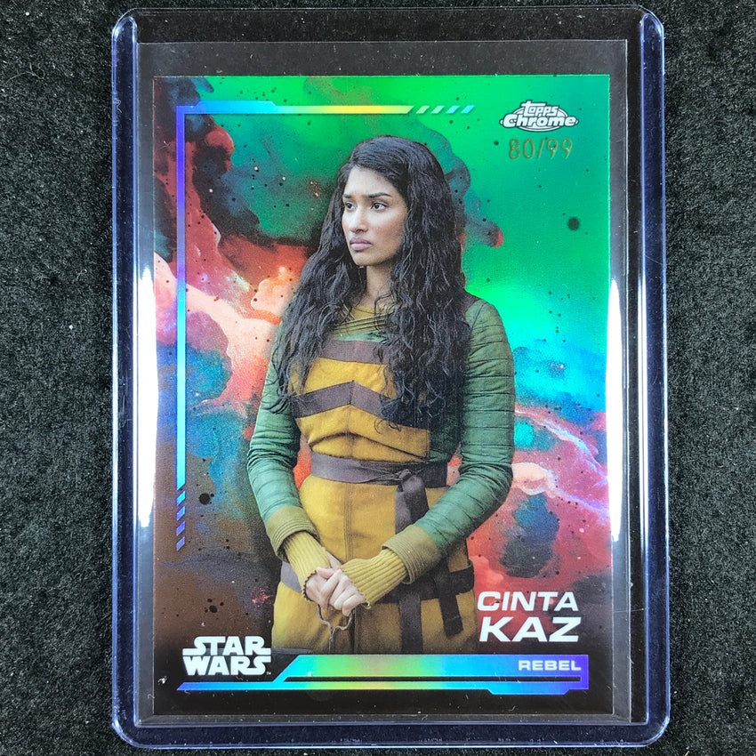 2024 Topps Chrome Star Wars CINTA KAZ Base Kashyyyk Green 80/99 #16