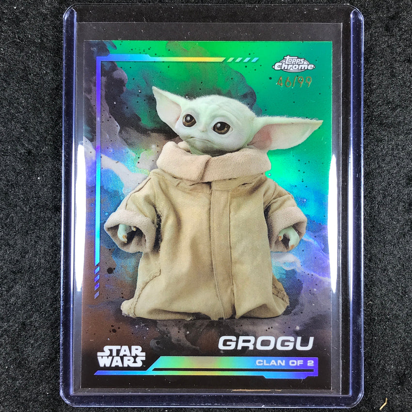 2024 Topps Chrome Star Wars GROGU Base Kashyyyk Green 46/99 #22