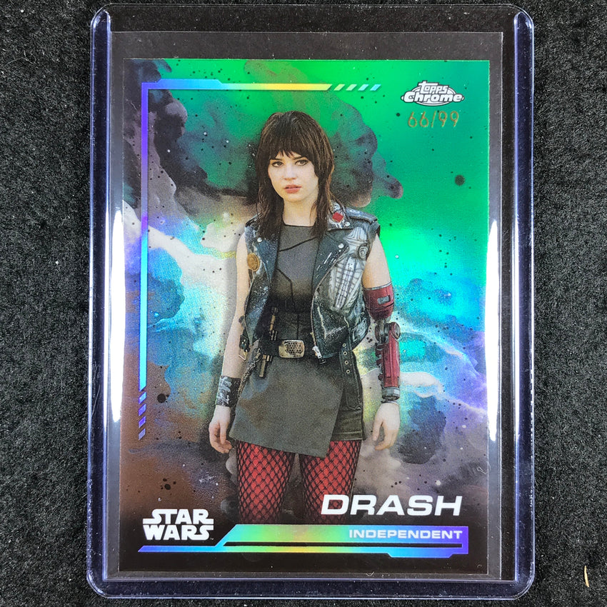 2024 Topps Chrome Star Wars DRASH Base Kashyyyk Green 66/99 #28