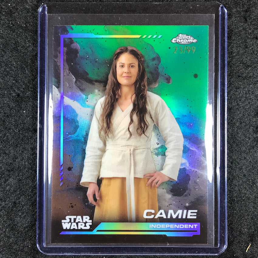 2024 Topps Chrome Star Wars CAMIE Base Kashyyyk Green 23/99 #34