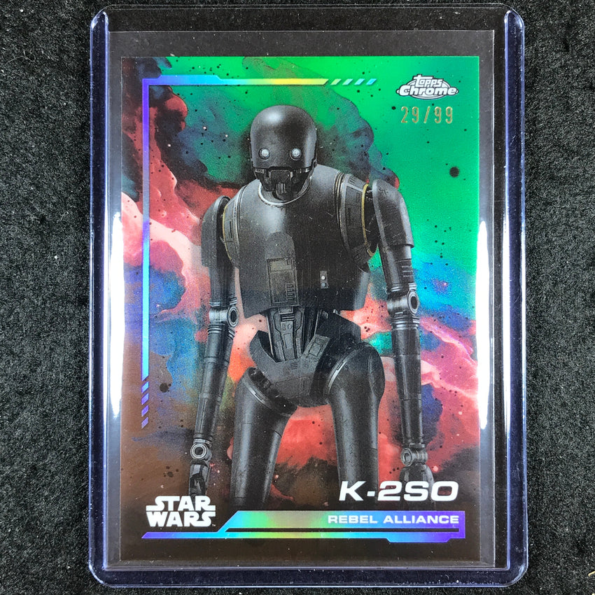 2024 Topps Chrome Star Wars K-2SO Base Kashyyyk Green 29/99 #101
