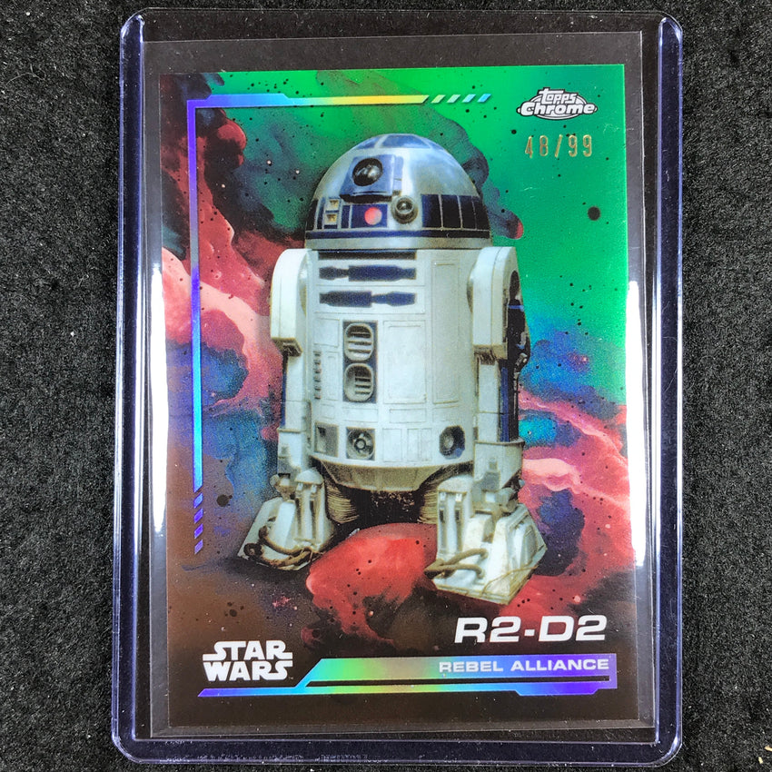 2024 Topps Chrome Star Wars R2-D2 Base Kashyyyk Green 48/99 #108